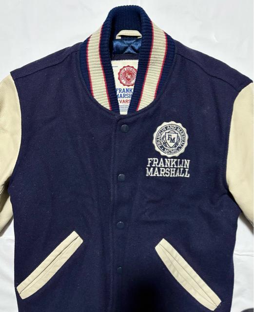 FRANLIN MARSHALL フランクリンマーシャル 3.5万円程 レザー 革 袖 スタジャン イタリアITALY海外ブランド < 男性ファッション FRANLIN MARSHALL フランクリンマーシャル 3.5万円程 レザー 革 袖 スタジャン イタリアITALY海外ブランド < 男性ファッションの