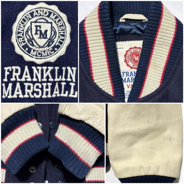 FRANLIN MARSHALL フランクリンマーシャル 3.5万円程 レザー 革 袖 スタジャン イタリアITALY海外ブランド < 男性ファッション FRANLIN MARSHALL フランクリンマーシャル 3.5万円程 レザー 革 袖 スタジャン イタリアITALY海外ブランド < 男性ファッションの