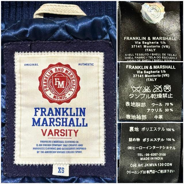 FRANLIN MARSHALL フランクリンマーシャル 3.5万円程 レザー 革 袖 スタジャン イタリアITALY海外ブランド < 男性ファッション FRANLIN MARSHALL フランクリンマーシャル 3.5万円程 レザー 革 袖 スタジャン イタリアITALY海外ブランド < 男性ファッションの