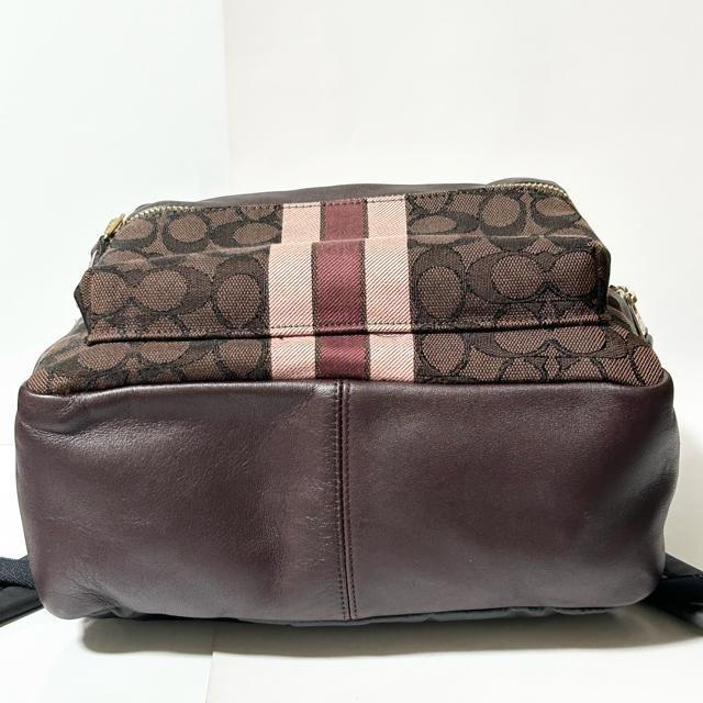 COACH �R�[�` F68034 �V�O�l�`���[ �L�����o�X ���U�[ �����b�N�T�b�N �o�b�N�p�b�N ���f�B�[�X �u���E�� �� �u�����h�� 