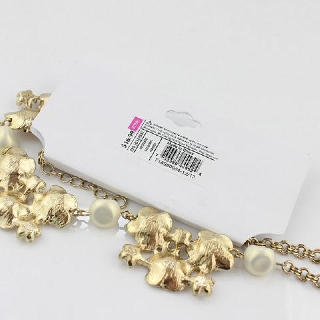 新品アンティーク調花バロックパールネックレス < 女性アクセサリー/時計  新品アンティーク調花バロックパールネックレス < 女性アクセサリー/時計の