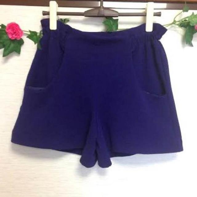 ジーユー◆パープル ストレッチ ショートパンツ キュロット M < ブランド  ジーユー◆パープル ストレッチ ショートパンツ キュロット M  < ブランドの