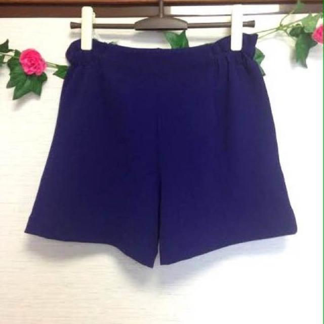 ジーユー◆パープル ストレッチ ショートパンツ キュロット M < ブランド  ジーユー◆パープル ストレッチ ショートパンツ キュロット M < ブランドの