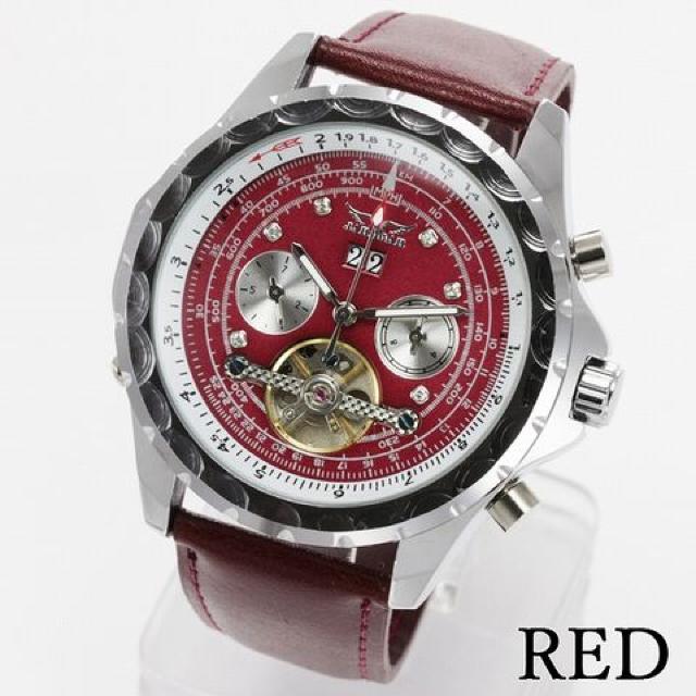 トリプルカレンダー テンプスケルトン 回転ベゼル 機械式腕時計 < 男性アクセサリー/時計  トリプルカレンダー テンプスケルトン 回転ベゼル 機械式腕時計  < 男性アクセサリー/時計の