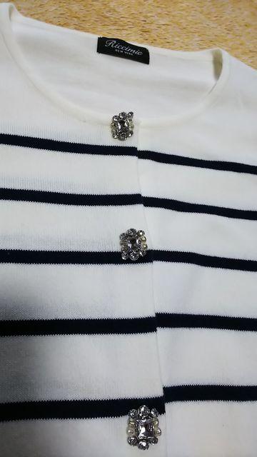 リッチミー カーディガン ボーダー柄 新品 Riccimie New York < ブランド  リッチミー カーディガン ボーダー柄 新品 Riccimie New York < ブランドの