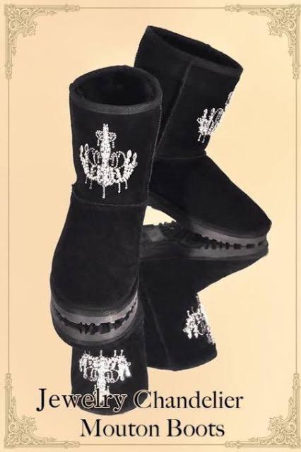 Rady☆ジュエリーシャンデリアムートンブーツ☆ブラック☆M☆新品同 < ブランド Rady☆ジュエリーシャンデリアムートンブーツ☆ブラック☆M☆新品同 < ブランドの