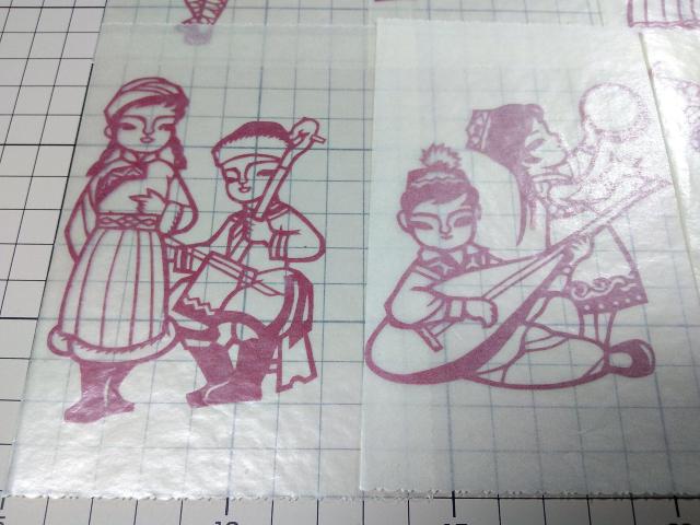 中国剪紙 切り絵 音楽 民族衣装 6枚まとめて < ホビー  中国剪紙 切り絵 音楽 民族衣装 6枚まとめて < ホビーの