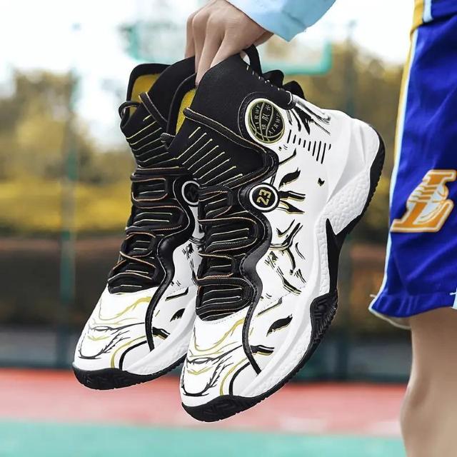 特別提供品3990円★メンズトレンディなハイカット耐久性のあるバスケットボールシューズ 赤、白 27cm < 男性ファッション  特別提供品3990円★メンズトレンディなハイカット耐久性のあるバスケットボールシューズ 赤、白 27cm < 男性ファッションの