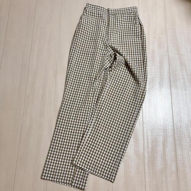 ◆GU/ジーユー◆ギンガムチェックストレートパンツ★ブラウンS*大人気アイテム♪ < ブランド  ◆GU/ジーユー◆ギンガムチェックストレートパンツ★ブラウンS*大人気アイテム♪ < ブランドの