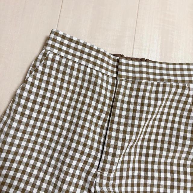 ◆GU/ジーユー◆ギンガムチェックストレートパンツ★ブラウンS*大人気アイテム♪ < ブランド  ◆GU/ジーユー◆ギンガムチェックストレートパンツ★ブラウンS*大人気アイテム♪ < ブランドの