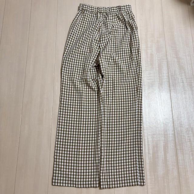 ◆GU/ジーユー◆ギンガムチェックストレートパンツ★ブラウンS*大人気アイテム♪ < ブランド  ◆GU/ジーユー◆ギンガムチェックストレートパンツ★ブラウンS*大人気アイテム♪ < ブランドの