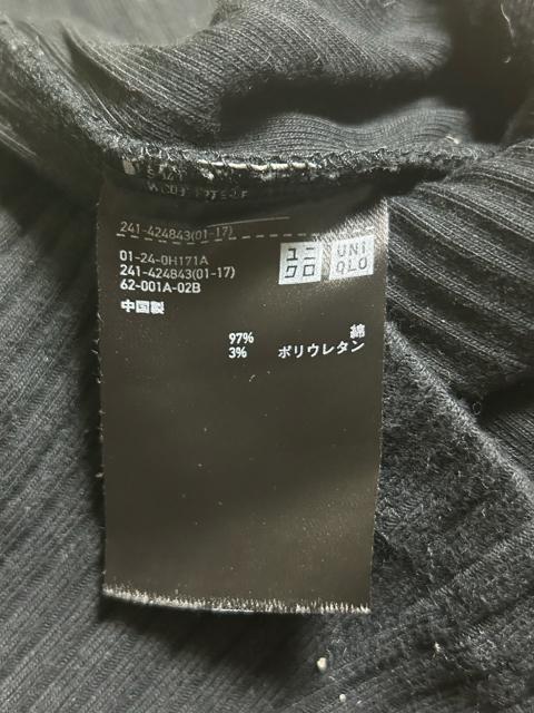 ユニクロ リブボートネックT  長袖Tシャツ 長袖カットソー 黒 ブラック L < ブランド  ユニクロ リブボートネックT  長袖Tシャツ 長袖カットソー 黒 ブラック L < ブランドの