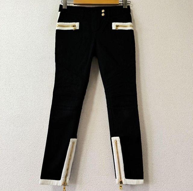 美品★BALMAIN★レディース/ストレッチバイカー/サイドラインデニムパンツ★バイカラー < 女性ファッション 美品★BALMAIN★レディース/ストレッチバイカー/サイドラインデニムパンツ★バイカラー < 女性ファッションの