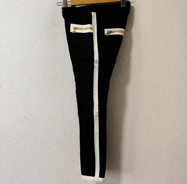 美品★BALMAIN★レディース/ストレッチバイカー/サイドラインデニムパンツ★バイカラー < 女性ファッション 美品★BALMAIN★レディース/ストレッチバイカー/サイドラインデニムパンツ★バイカラー < 女性ファッションの