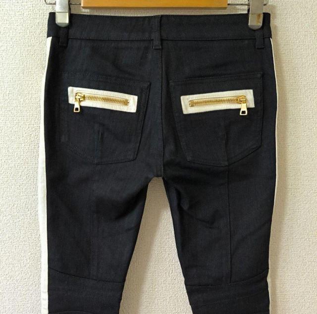 美品★BALMAIN★レディース/ストレッチバイカー/サイドラインデニムパンツ★バイカラー < 女性ファッション 美品★BALMAIN★レディース/ストレッチバイカー/サイドラインデニムパンツ★バイカラー < 女性ファッションの