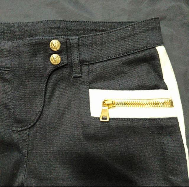 美品★BALMAIN★レディース/ストレッチバイカー/サイドラインデニムパンツ★バイカラー < 女性ファッション 美品★BALMAIN★レディース/ストレッチバイカー/サイドラインデニムパンツ★バイカラー < 女性ファッションの