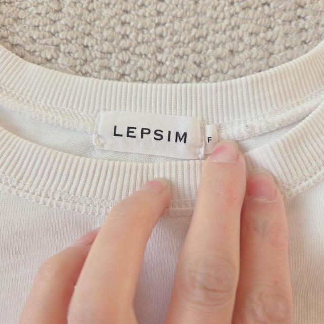 【LEPSIM】 美品 ワイドBIGロンTチュニック ホワイト フリーサイズ < ブランド 【LEPSIM】 美品 ワイドBIGロンTチュニック ホワイト フリーサイズ < ブランドの
