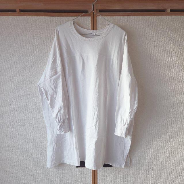 【LEPSIM】 美品 ワイドBIGロンTチュニック ホワイト フリーサイズ < ブランド 【LEPSIM】 美品 ワイドBIGロンTチュニック ホワイト フリーサイズ < ブランドの