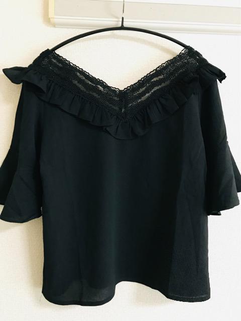 新品薄手Vレースフリフリ袖フレアチュニックトップス < 女性ファッション  新品薄手Vレースフリフリ袖フレアチュニックトップス  < 女性ファッションの