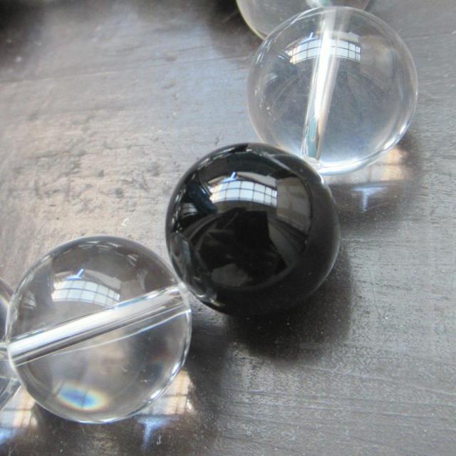 16ミリ玉 オニキスx水晶ブレスレット 天然石 パワーストーン < 男性アクセサリー/時計 16ミリ玉 オニキスx水晶ブレスレット 天然石 パワーストーン < 男性アクセサリー/時計の