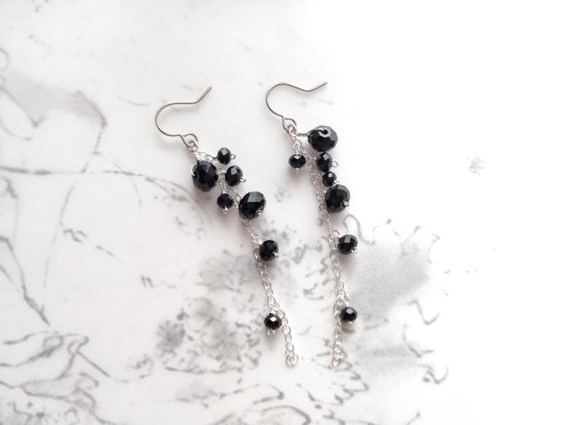 *黒水玉のピアス*SF 22017 < 女性アクセサリー/時計 *黒水玉のピアス*SF 22017 < 女性アクセサリー/時計の