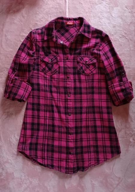 W.a.z.p.ピンク×黒ブラックチェック柄パンクロック可愛い暖か柔らか綿起毛コットンロールアップ半袖五分袖長袖ロング丈ネルシャツ < 女性ファッション W.a.z.p.ピンク×黒ブラックチェック柄パンクロック可愛い暖か柔らか綿起毛コットンロールアップ半袖五分袖長袖ロング丈ネルシャツ < 女性ファッションの