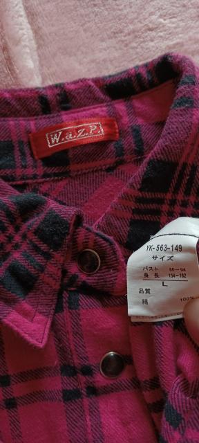 W.a.z.p.ピンク×黒ブラックチェック柄パンクロック可愛い暖か柔らか綿起毛コットンロールアップ半袖五分袖長袖ロング丈ネルシャツ < 女性ファッション W.a.z.p.ピンク×黒ブラックチェック柄パンクロック可愛い暖か柔らか綿起毛コットンロールアップ半袖五分袖長袖ロング丈ネルシャツ < 女性ファッションの