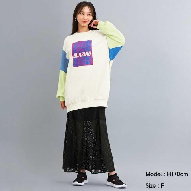 GUグラフィックキングサイズスウェットプルオーバー(長袖) 綿100%ナチュラル NATURAL フリーサイズ FREE SIZE < ブランド  GUグラフィックキングサイズスウェットプルオーバー(長袖) 綿100%ナチュラル NATURAL フリーサイズ FREE SIZE < ブランドの