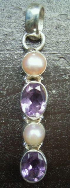 ☆即決☆アメジストx淡水パールシルバートップ < 女性アクセサリー/時計 ☆即決☆アメジストx淡水パールシルバートップ < 女性アクセサリー/時計の