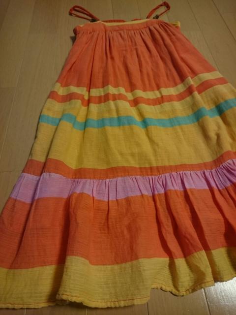 GAPギャップキッズ/オレンジ系キャミワンピース/リゾートワンピ/サイズ130p < ブランド GAPギャップキッズ/オレンジ系キャミワンピース/リゾートワンピ/サイズ130p < ブランドの