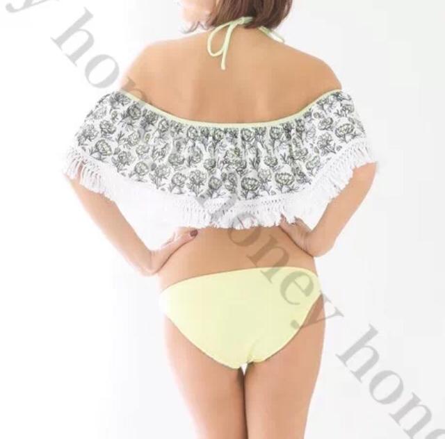 SALE●定価9,350円●フリンジ2weyオフショルダービキニ●黄色 S < ブランド  SALE●定価9,350円●フリンジ2weyオフショルダービキニ●黄色 S < ブランドの