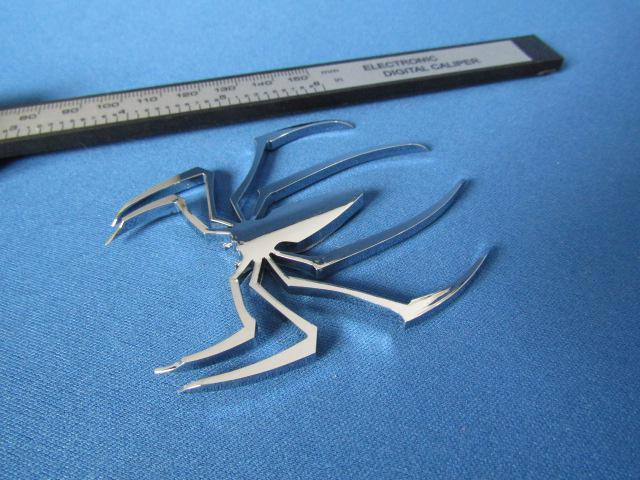●珍品 蜘蛛 クモ スパイダー!クロームメッキ仕様 軽量 ABS製 エンブレム新品 < 自動車/バイク ●珍品 蜘蛛 クモ スパイダー!クロームメッキ仕様 軽量 ABS製 エンブレム新品 < 自動車/バイク