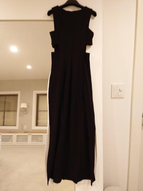 黒白ロングワンピース ノースリ Мサイズ < 女性ファッション  黒白ロングワンピース ノースリ Мサイズ < 女性ファッションの