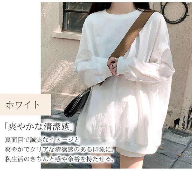 定価3,680円【新品】オーバーサイズ トレーナースウェット●選べるカラー 白/黒●L●カジュアル 韓国ファッション < 女性ファッション  定価3,680円【新品】オーバーサイズ トレーナースウェット●選べるカラー 白/黒●L●カジュアル 韓国ファッション < 女性ファッションの