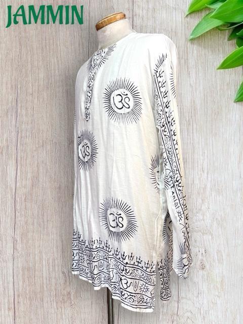 ラムナミクルタ 白 ヒッピー サイケ アジアン 衣装 エスニック 個性派 < 男性ファッション ラムナミクルタ 白 ヒッピー サイケ アジアン 衣装 エスニック 個性派 < 男性ファッションの