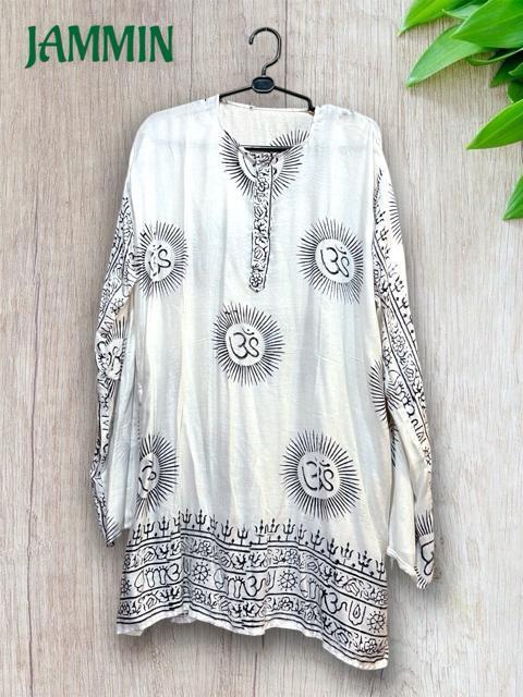 ラムナミクルタ 白 ヒッピー サイケ アジアン 衣装 エスニック 個性派 < 男性ファッション ラムナミクルタ 白 ヒッピー サイケ アジアン 衣装 エスニック 個性派 < 男性ファッションの