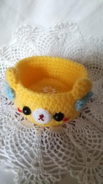 くま編みぐるみ小物入れ(黄色) < ペット/手芸/園芸 くま編みぐるみ小物入れ(黄色) < ペット/手芸/園芸の