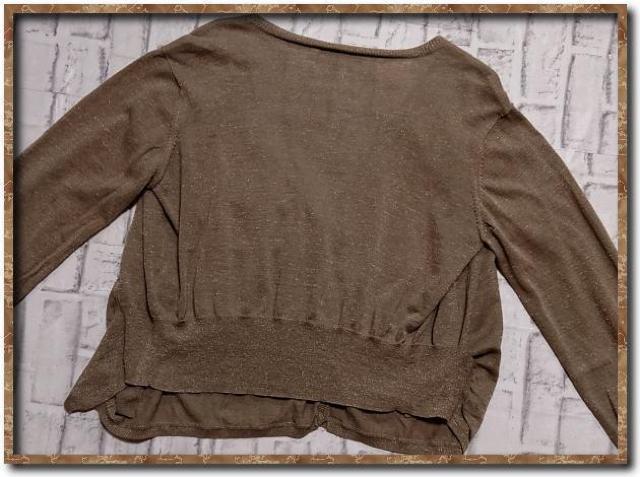 ツモリチサト ラメ入りカットカーディガン 茶 < ブランド ツモリチサト ラメ入りカットカーディガン 茶 < ブランドの