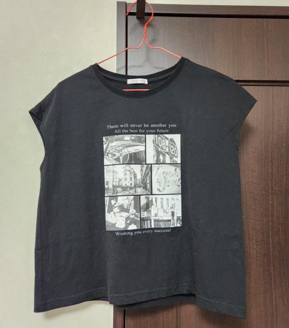 サイズS△プリントTシャツ△袖なし△黒△ < ブランド  サイズS△プリントTシャツ△袖なし△黒△  < ブランドの