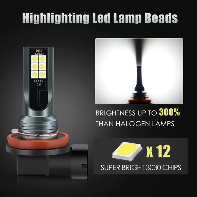 H8/H11/H16pLEDou6000PrQg 邢1400lm LED3030LEDCg 