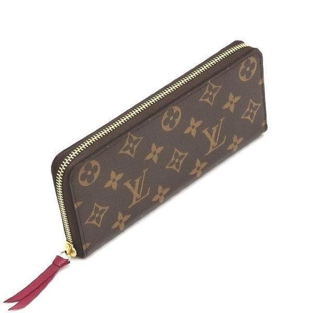 ◆ 本物 新品同様 ◆ LV ルイヴィトン モノグラム クレマンス 長財布 フューシャ 赤 財布 保存袋 箱 人気 M60742 < ブランド  ◆ 本物 新品同様 ◆ LV ルイヴィトン モノグラム クレマンス 長財布 フューシャ 赤 財布 保存袋 箱 人気 M60742 < ブランドの