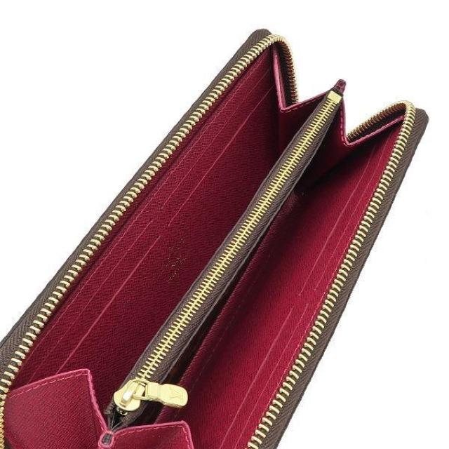 ◆ 本物 新品同様 ◆ LV ルイヴィトン モノグラム クレマンス 長財布 フューシャ 赤 財布 保存袋 箱 人気 M60742 < ブランド  ◆ 本物 新品同様 ◆ LV ルイヴィトン モノグラム クレマンス 長財布 フューシャ 赤 財布 保存袋 箱 人気 M60742 < ブランドの