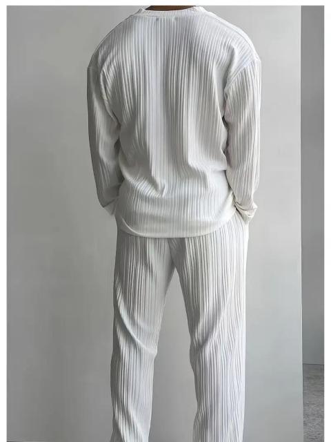 超お買い得2290円★春夏新作三次元ストライプファブリックのホームで着用できるスーツUSAサイズM(日本サイズXL)白 < 男性ファッション  超お買い得2290円★春夏新作三次元ストライプファブリックのホームで着用できるスーツUSAサイズM(日本サイズXL)白 < 男性ファッションの