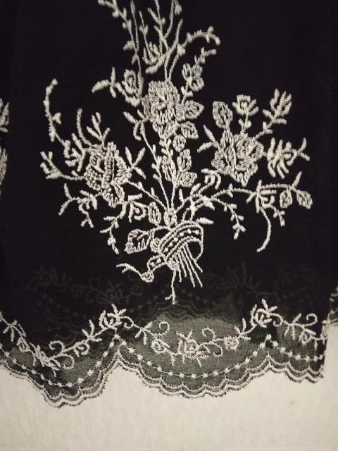 タック&フリル薔薇ブーケスカラップレース黒フリルOP◆黒×くすみゴールド◆セット割 < ブランド タック&フリル薔薇ブーケスカラップレース黒フリルOP◆黒×くすみゴールド◆セット割 < ブランドの