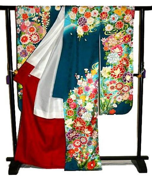 【最高峰】新品同様 暈染め 金糸シシュウ 金彩 花尽し 流水 振袖・長襦袢セット 身丈168.5cm 裄丈65.5cm T3578 < 女性ファッション  【最高峰】新品同様 暈染め 金糸シシュウ 金彩 花尽し 流水 振袖・長襦袢セット 身丈168.5cm 裄丈65.5cm T3578 < 女性ファッションの