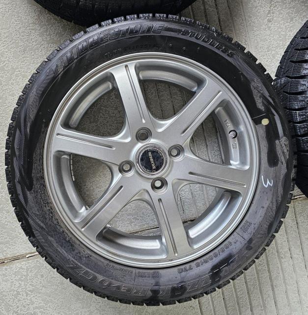 BALMINUM 15in 4.5J +48 PCD100ブリヂストンBLIZZAK REVO GZ4本セット165/60R15 < 自動車/バイク BALMINUM 15in 4.5J +48 PCD100ブリヂストンBLIZZAK REVO GZ4本セット165/60R15 < 自動車/バイク