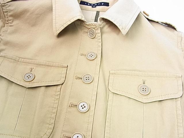 激安良品*正規品美品theoryセオリー ジャケットシャツ長袖アウター サイズ2(約9号位)ミリタリー調 < ブランド  激安良品*正規品美品theoryセオリー ジャケットシャツ長袖アウター サイズ2(約9号位)ミリタリー調 < ブランドの
