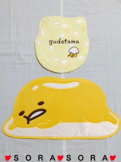 【ぐでたま】可愛い♪トイレマット&カバー 様式2点セット < インテリア/ライフ 【ぐでたま】可愛い♪トイレマット&カバー 様式2点セット < インテリア/ライフの