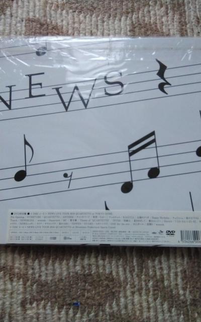 NEWS LIVE TOUR 2016 QUARTETTO < CD/DVD/ビデオ NEWS LIVE TOUR 2016 QUARTETTO < CD/DVD/ビデオの