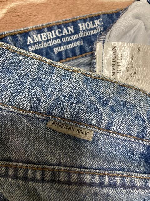 AMERICAN HOLIC/ワイドデニム(ライトインディゴ) < ブランド  AMERICAN HOLIC/ワイドデニム(ライトインディゴ)  < ブランドの